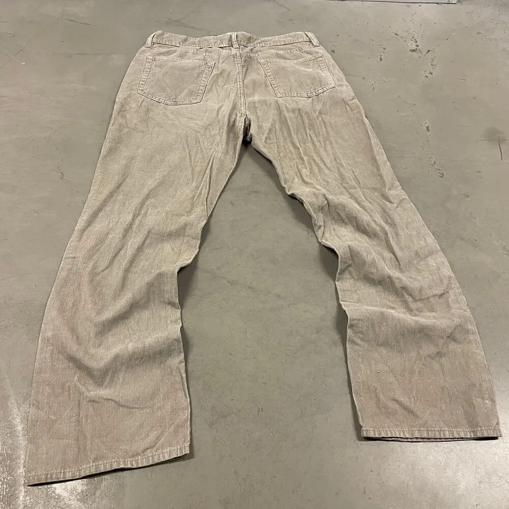 Y2K gray gap corduroy straight fit classic Jeans 34x32